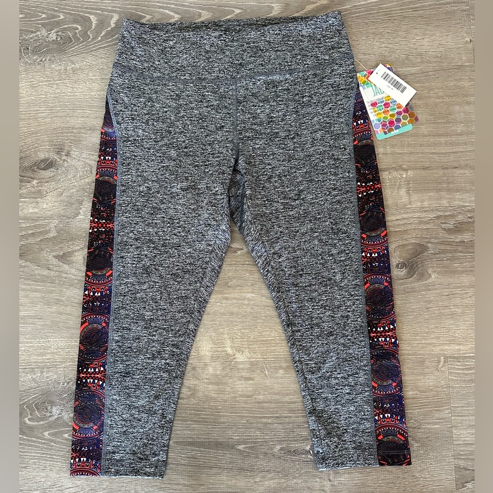 LuLaRoe Jade Leggings with Colorful Side Panels Size Medium New with Tags